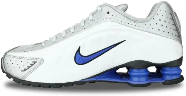 Мужские кроссовки для легкой атлетики Nike Shox R4, белый/синий/серый — фото 2