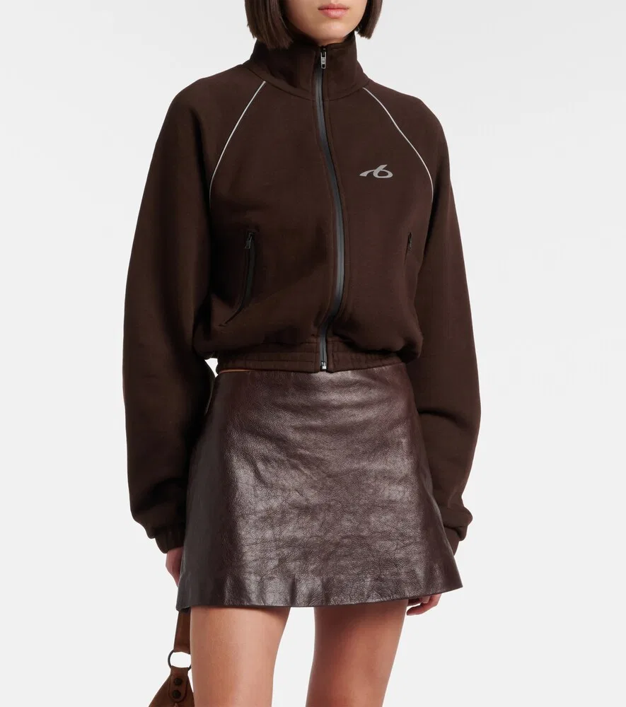 Хлопковая куртка на молнии Balenciaga, коричневый — фото 2