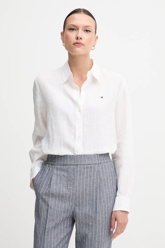 

Льняная рубашка Tommy Hilfiger, белый