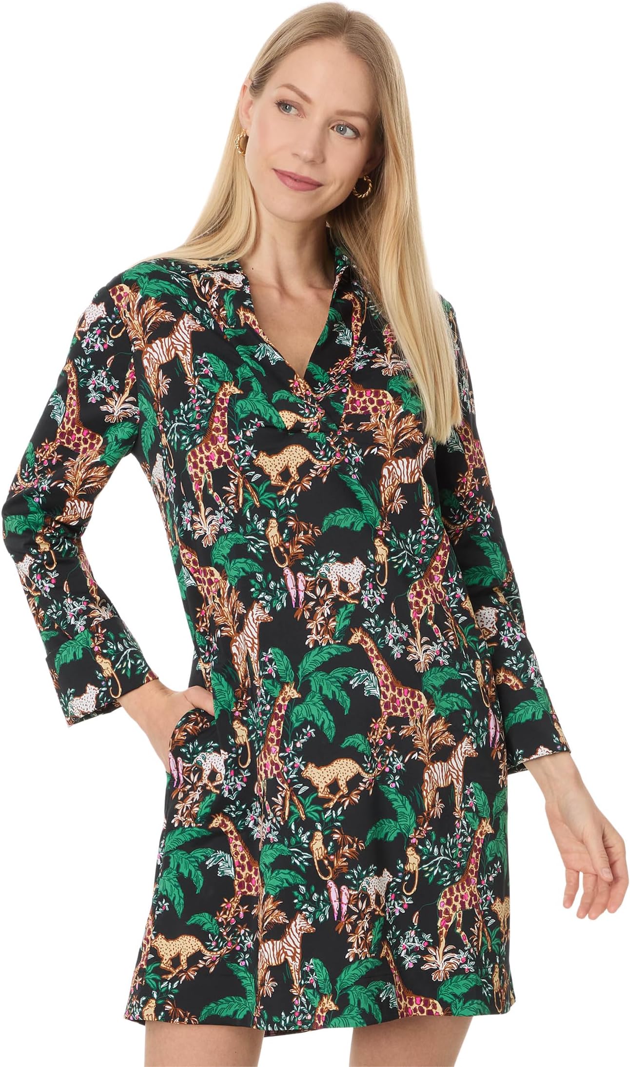 

Платье Lilly Pulitzer Chessie Upf 50+ Dress, цвет Multi Dancing In The Moonlight