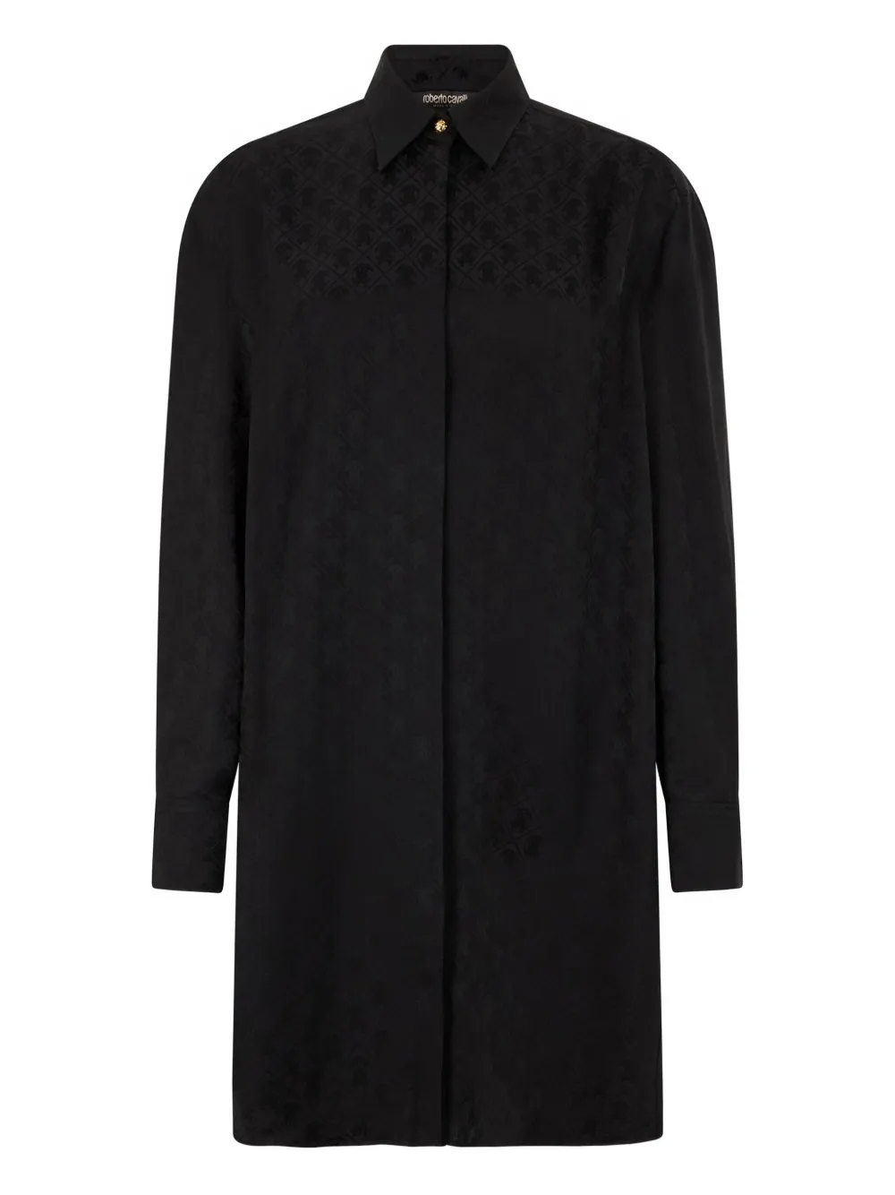 

Платье-рубашка с длинными рукавами Roberto Cavalli, черный
