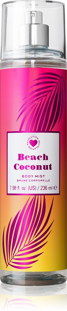 

Спрей для тела Body Mist Beach с ароматом кокоса I Heart Revolution, moterims 236 мл