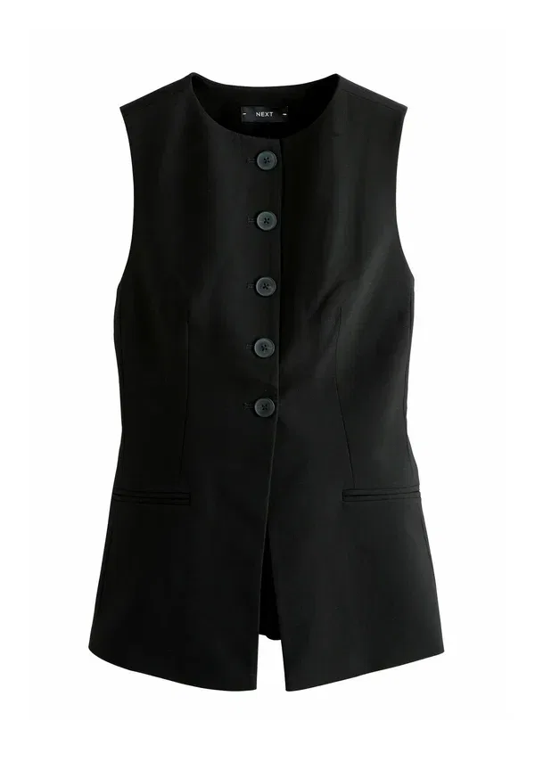 Жилет Tall fit tailored waistcoat Next, черный