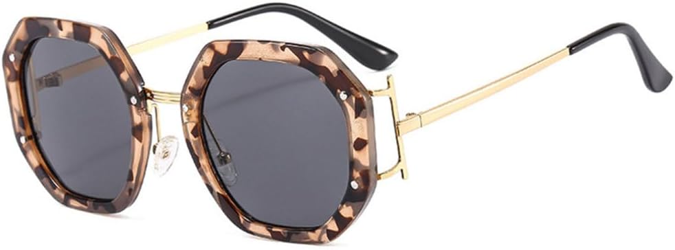 

Солнцезащитные очки в стиле ретро 2027 года: многоугольные квадратные, модные, с прозрачным градиентом, защита от УФ-излучения UV400, для мужчин, с заклепками MTZJH, Pattern Grey