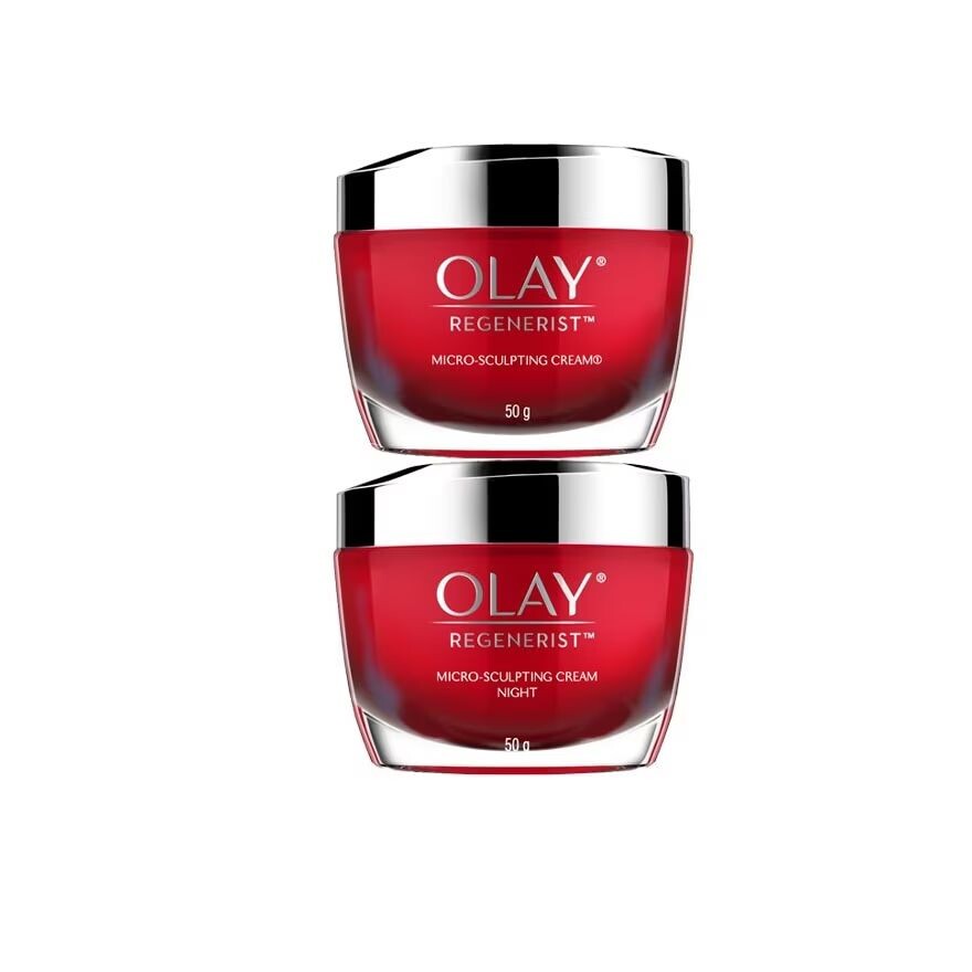 

Olay Regenerist Дневной крем для микромоделирования 50 г.+Ночной крем 50 г, Red