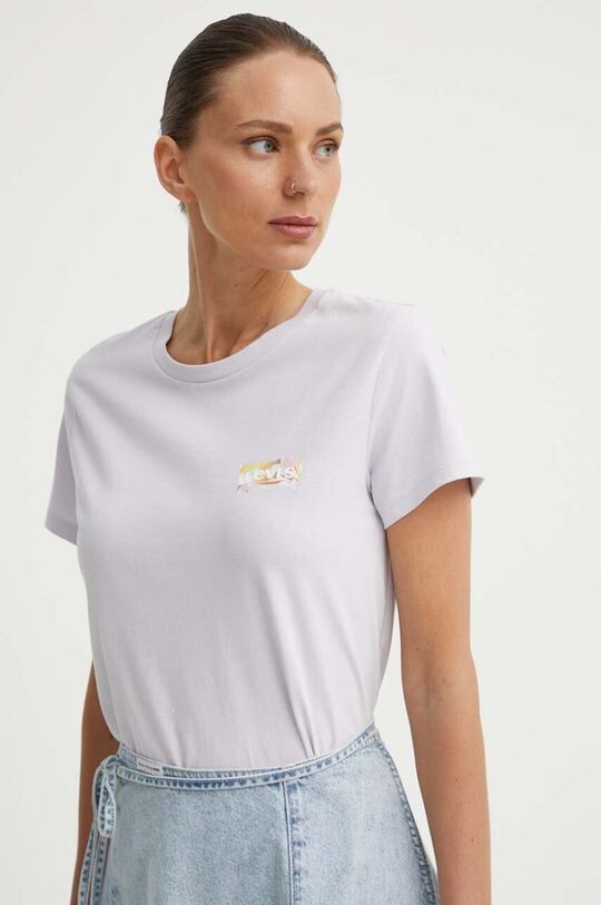 

Хлопковая футболка Levi's, фиолетовый