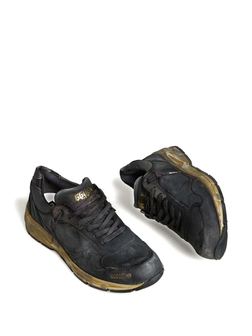 Кожаные кроссовки Dad-Star для бега Golden Goose, черный — фото 2