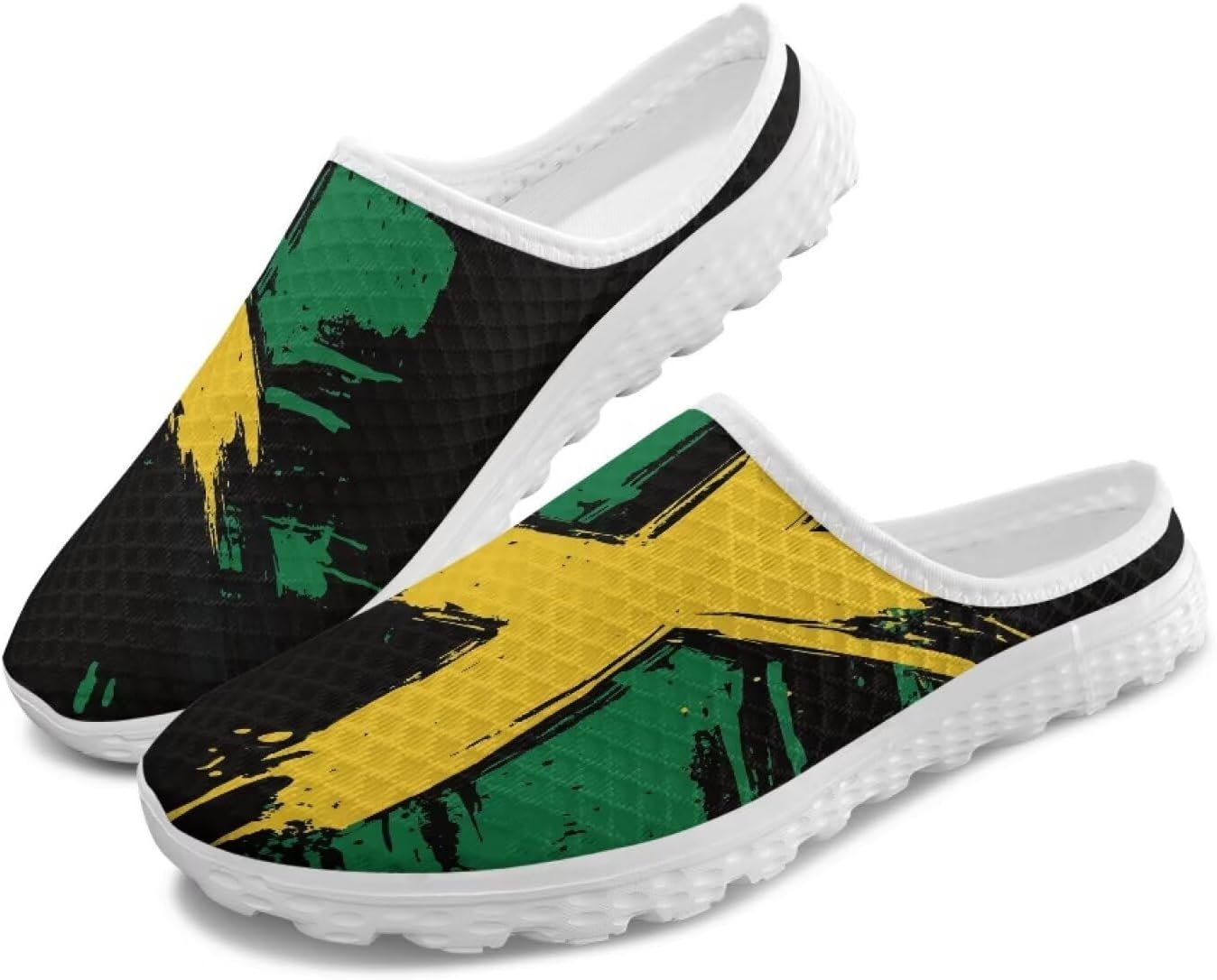 

Женские кроссовки Tomeusey Half Sport с сеткой - легкие прогулочные кроссовки с мягкой подошвой и удобной стелькой для повседневного использования, Jamaican Flag-5