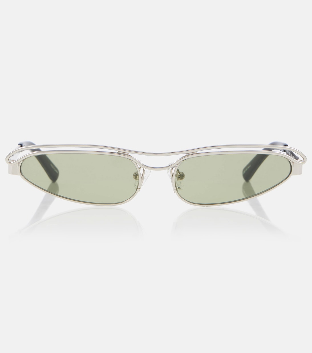 

Норма солнцезащитные очки кошачий глаз The Attico, Silver/Black/Navy