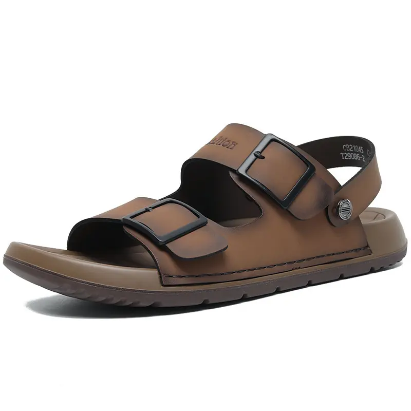 

SENJIALUO Пляжные сандалии мужские черные хаки, цвет Khaki