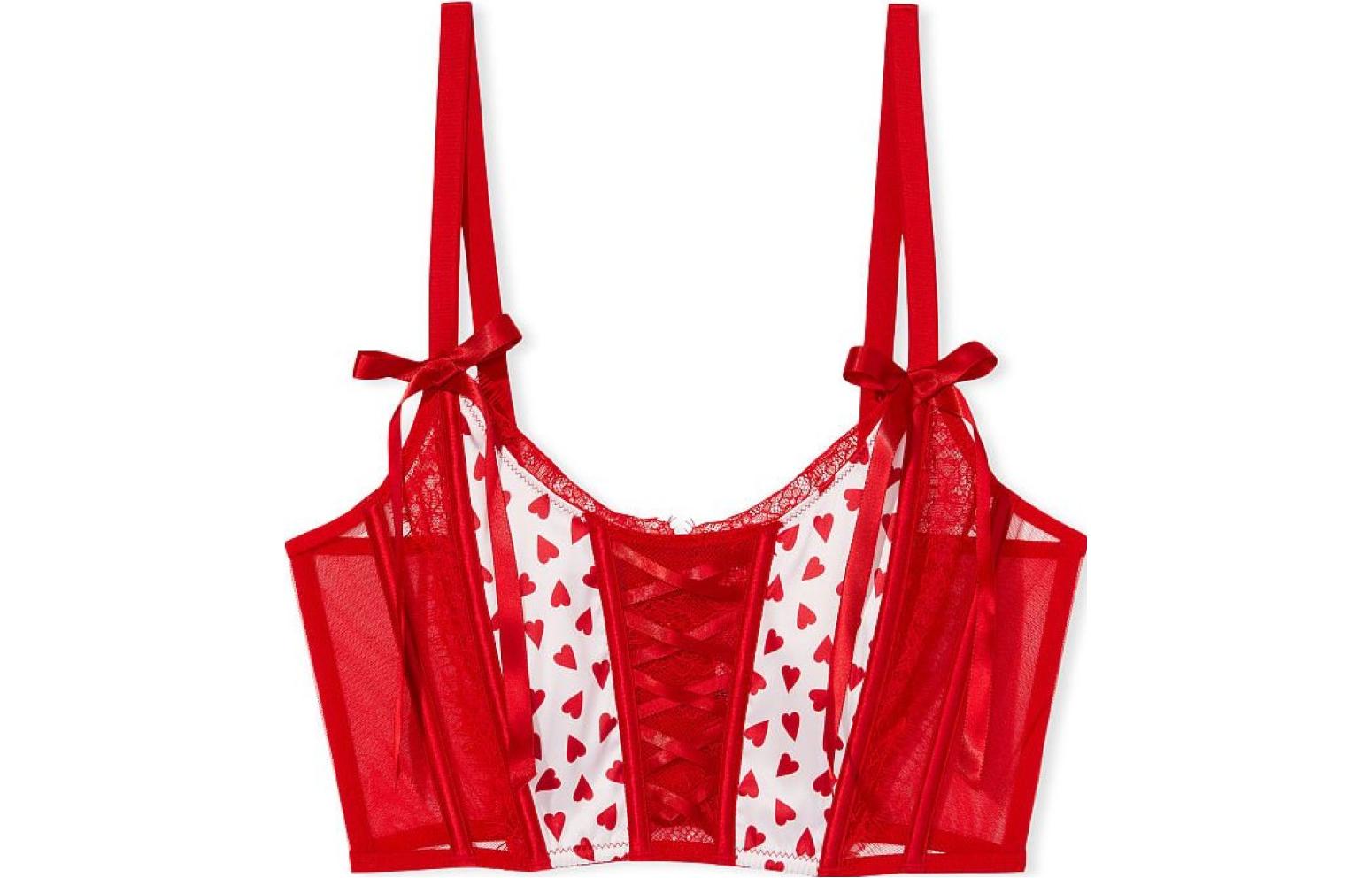 

Женские бюстгальтеры Victoria'S Secret, красный heart print