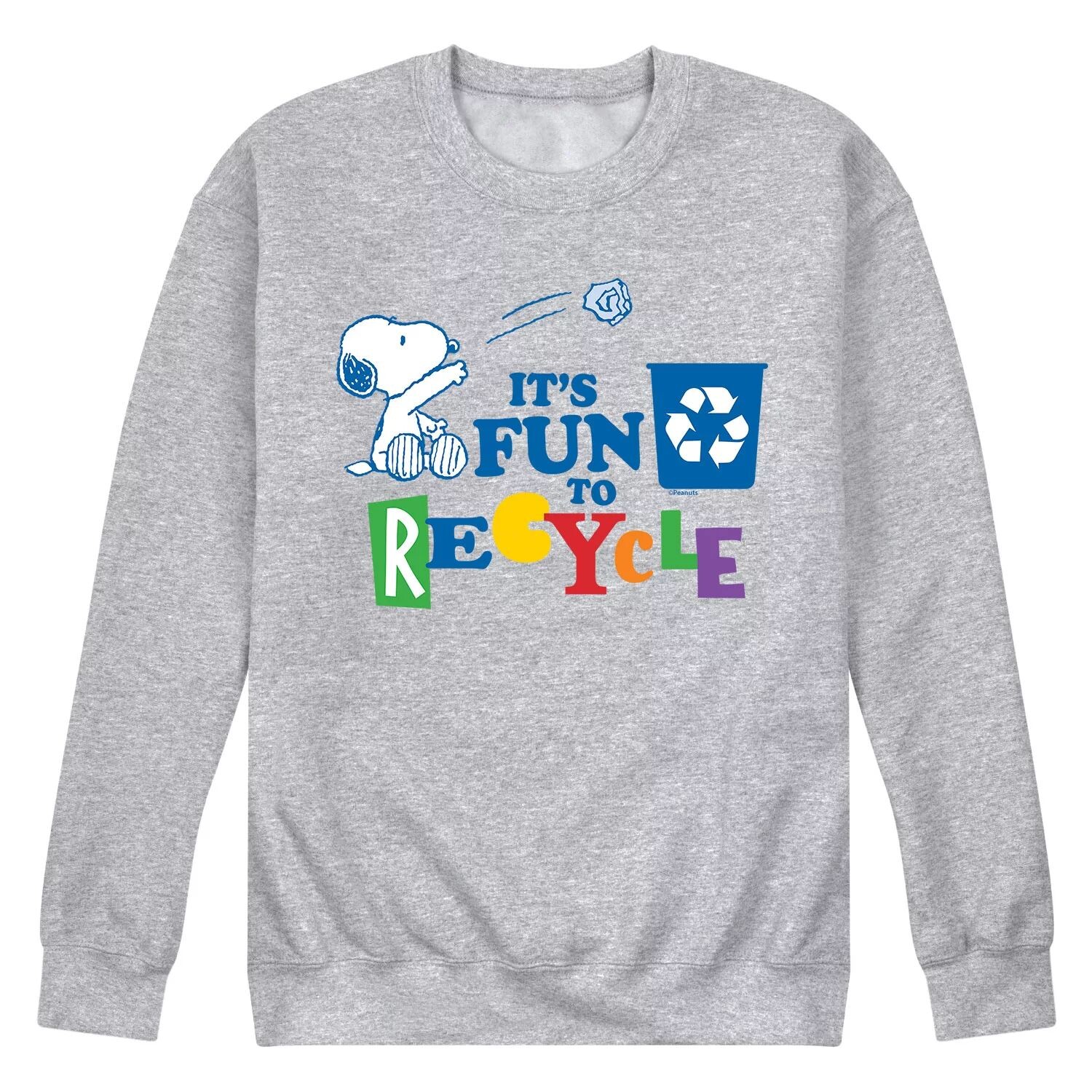 

Мужской свитшот Peanuts Fun To Recycle Licensed Character