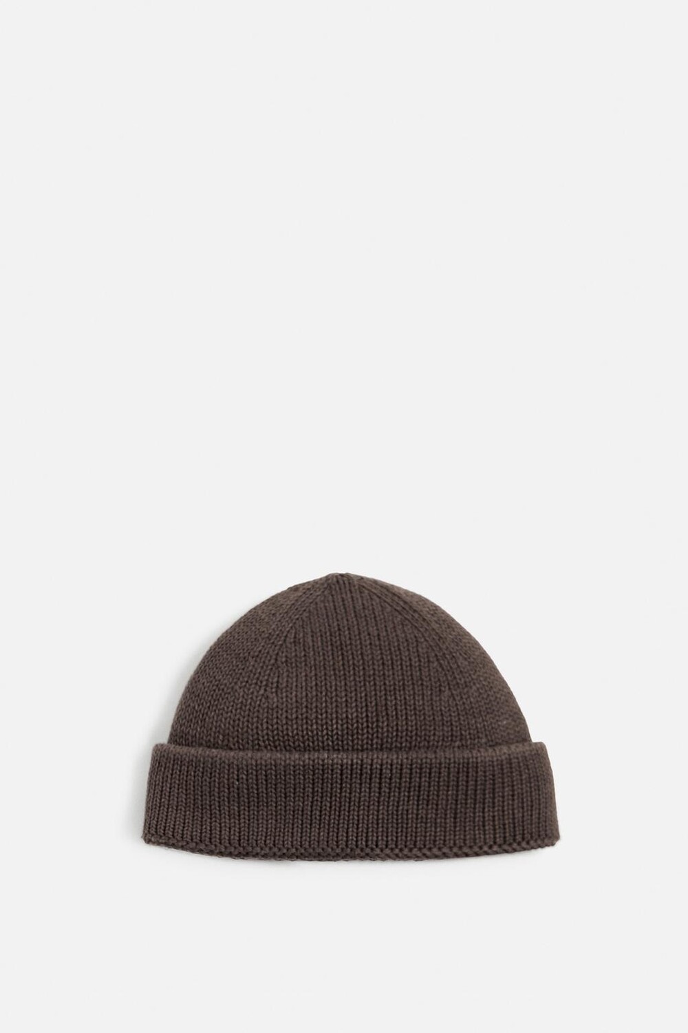 

Короткая вязанная шапка ZARA, коричневый/серо-коричневый