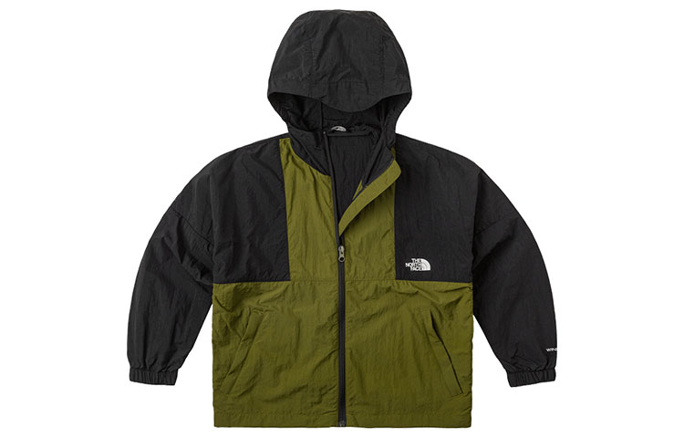 Детская футболка The North Face черная зеленая разноцветная — фото 2