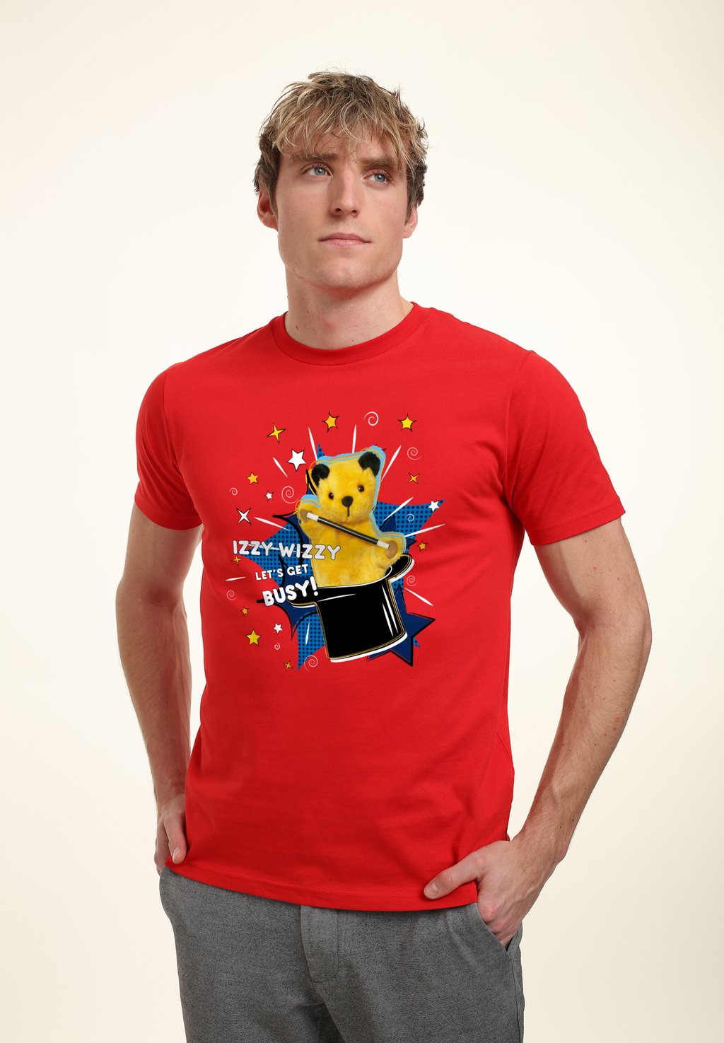 

Футболка с принтом SOOTY HAT IZZY WIZZY LET S GET BUSY Henry Tiger, красный