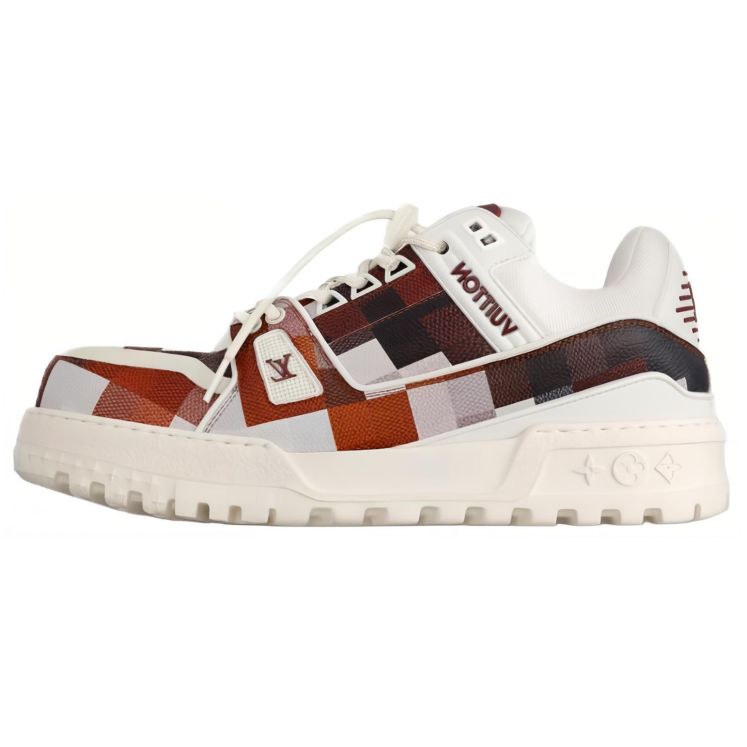 LOUIS VUITTON Кроссовки для скейтбординга Trainer Maxi Low-Top унисекс каштаново-коричневые