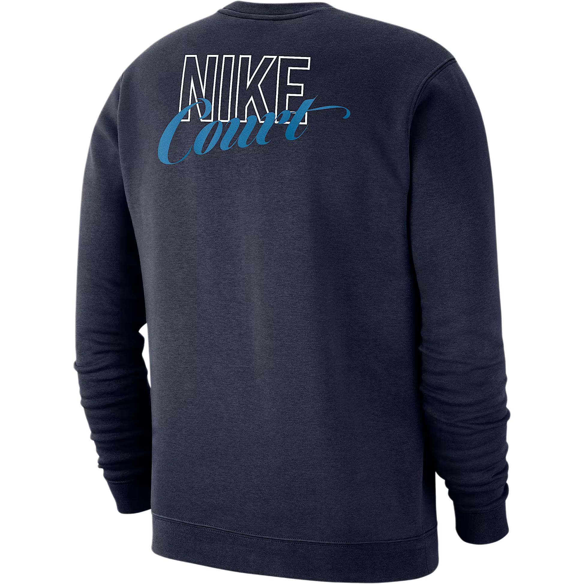 Мужская теннисная флисовая толстовка Club Nike, синий — фото 2