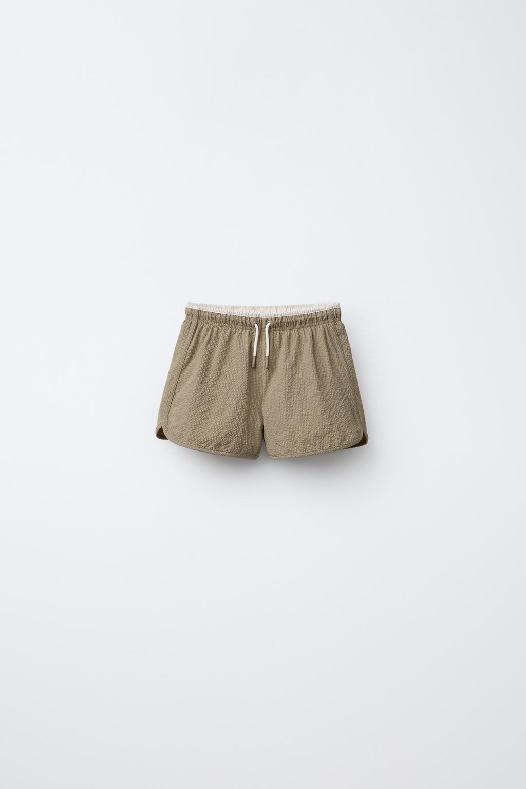 

Возраст 2-6 лет/ текстурированные плавательные шорты ZARA, кэмел