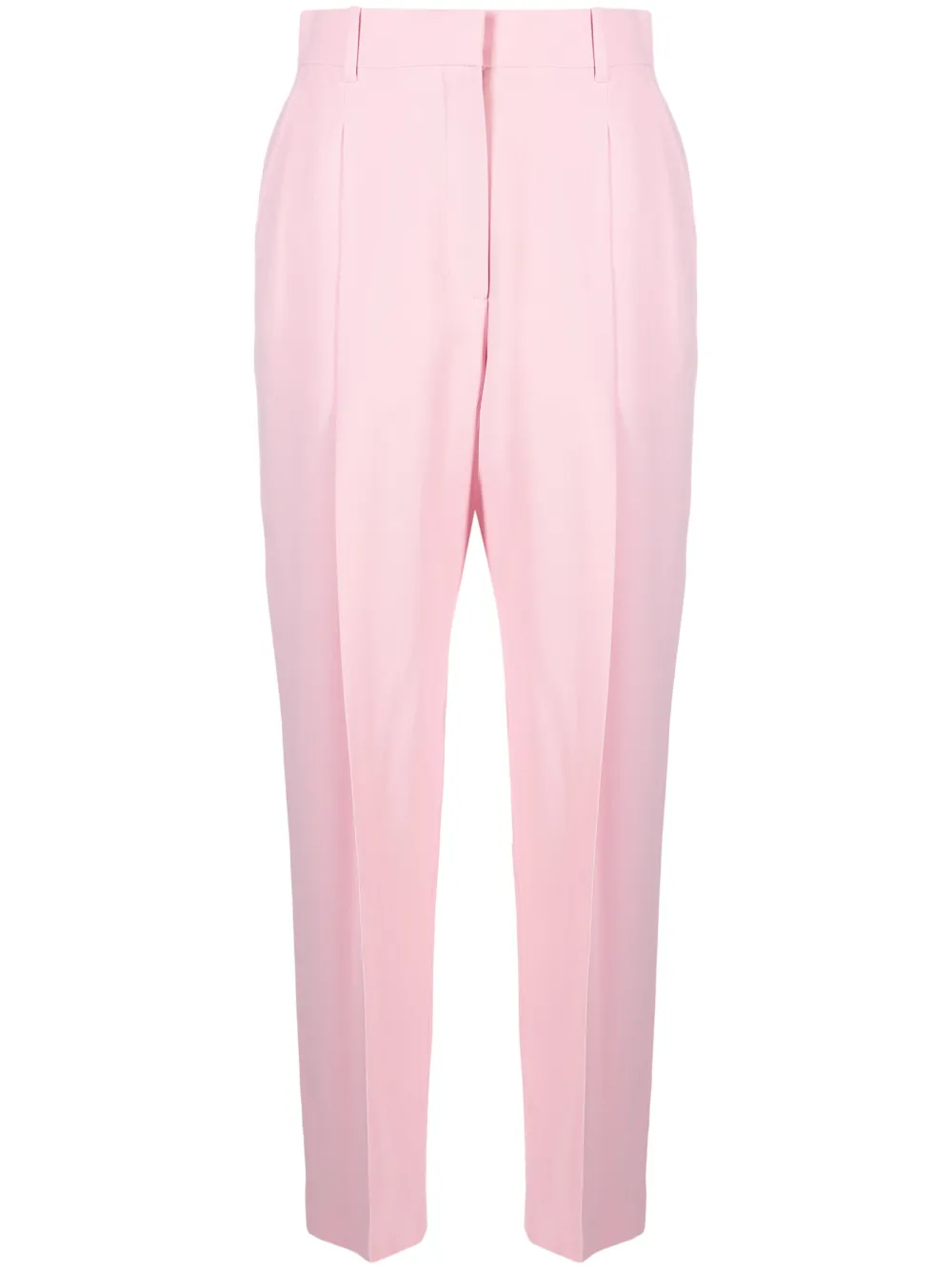 

Брюки с завышенной талией и складками Alexander McQueen, розовый