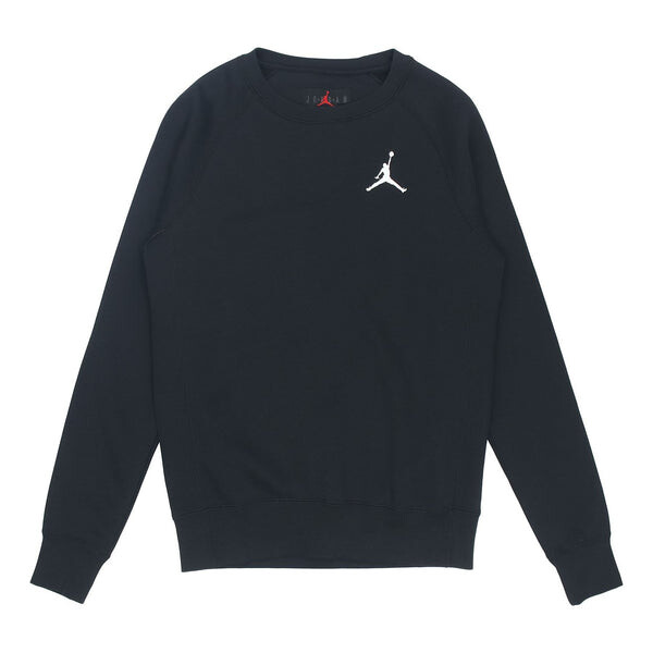 

Толстовка Men's Air Jordan Logo Embroidered Sports Round Neck Pullover Black, черный