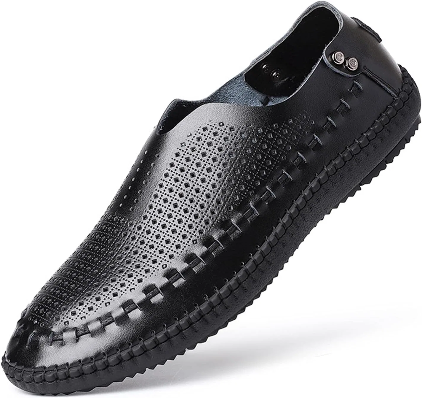 Лоферы дышащие из PU-кожи, Black