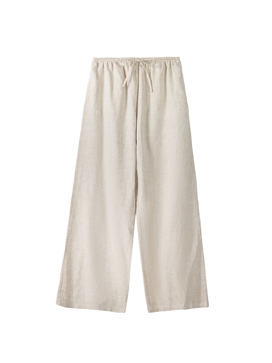 

Широкие брюки Bershka, цвет mottled beige