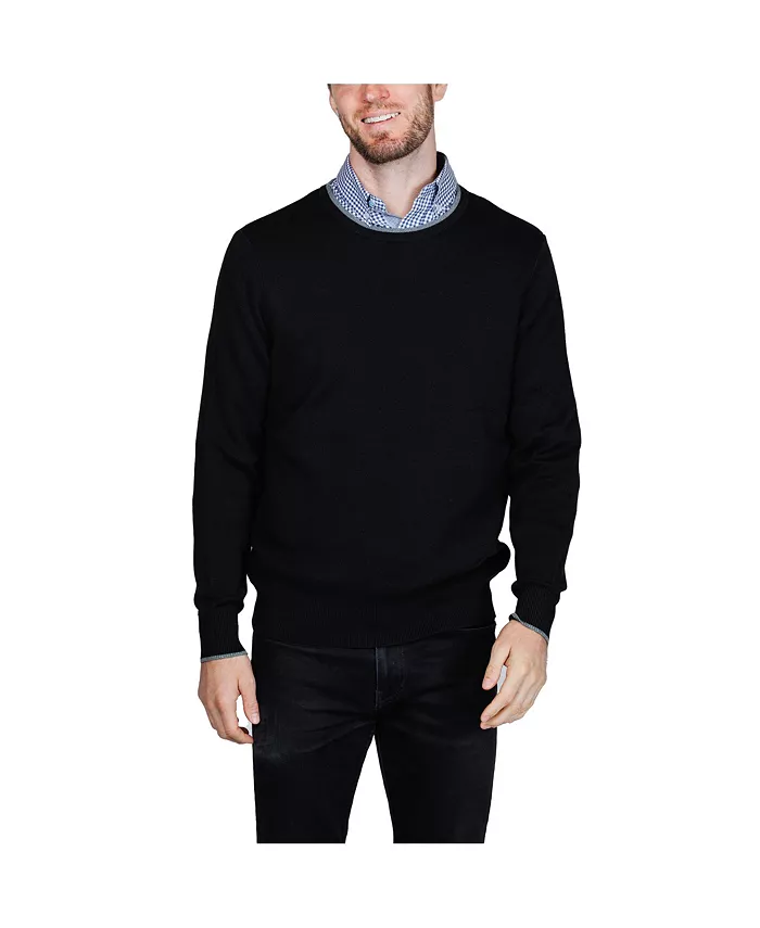 

Мужской тонковязаный свитер с круглым вырезом Tailorbyrd, черный