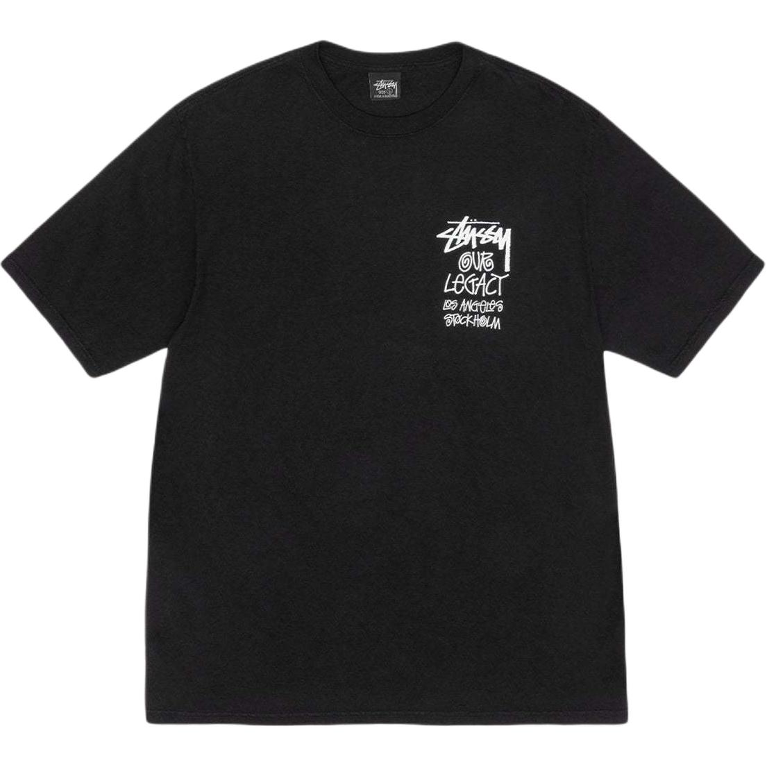 Футболка Our Legacy SS25 Work Shop Surfman pigment dyed unisex Stussy, черный — фото 2