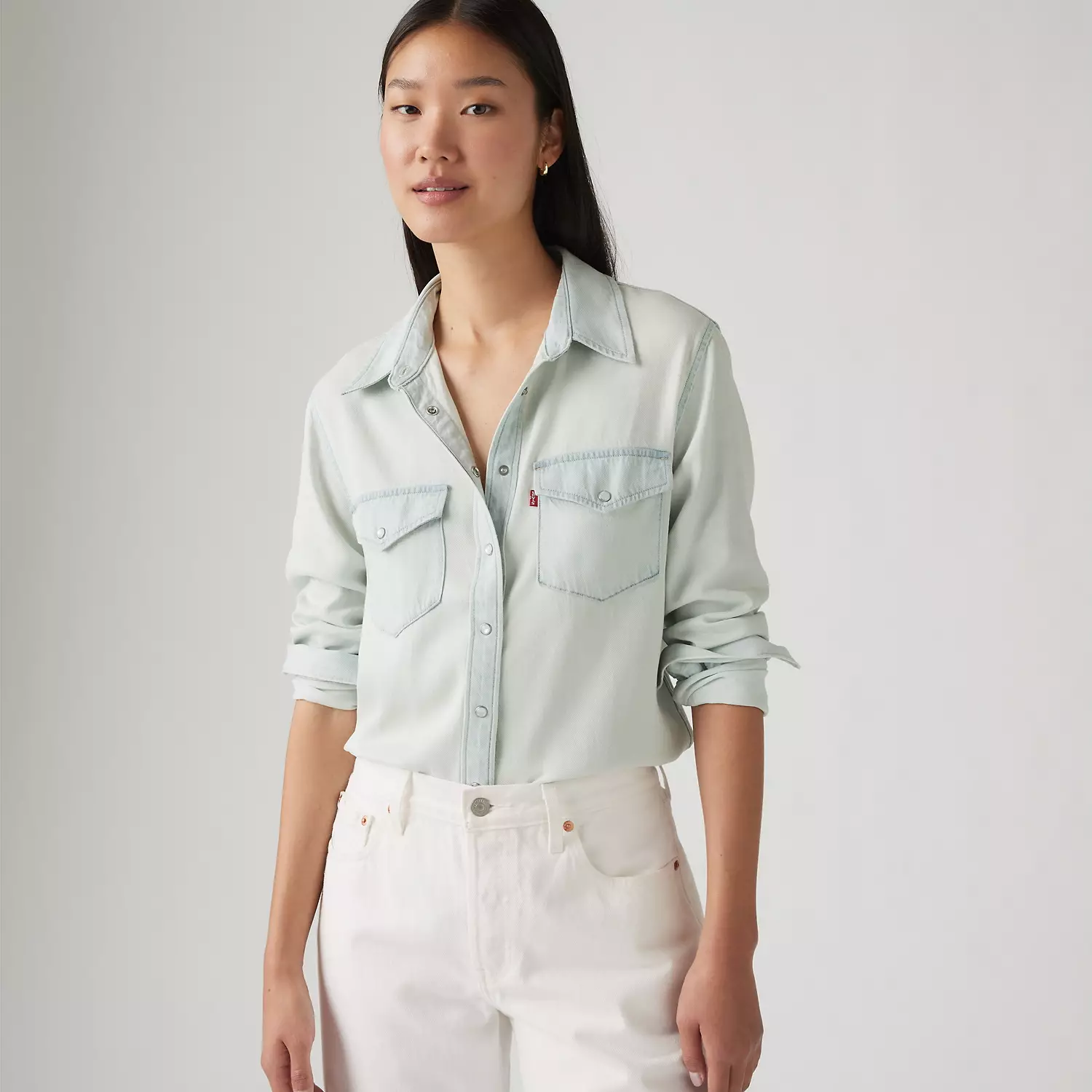 

Легендарная джинсовая рубашка в стиле вестерн Levi's, цвет Plunge Poole - Light Wash