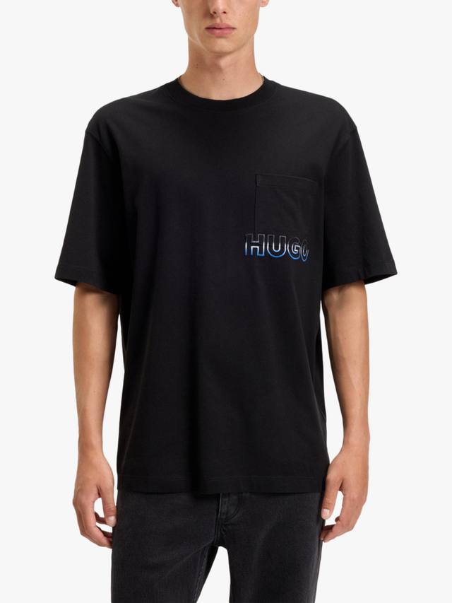 

Футболка HUGO с логотипом и круглым вырезом HUGO BOSS, Black