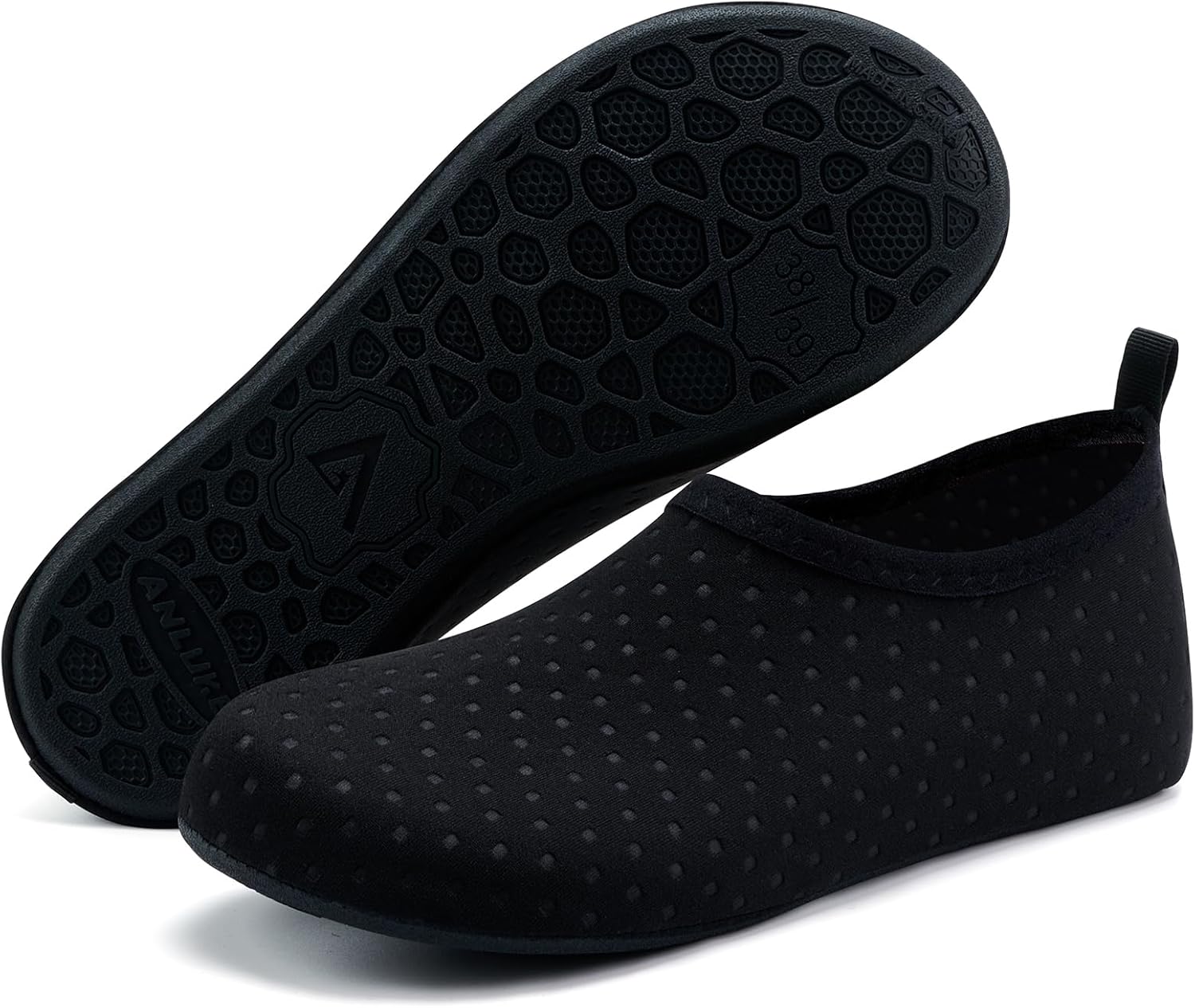 

Водные туфли ANLUKE Barefoot Aqua Yoga, быстро сохнущие пляжные плавательные и серфовые носки для женщин и мужчин, черный