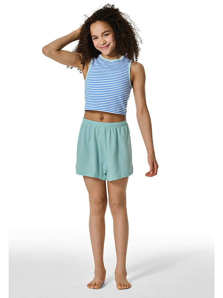 

Schiesser Пижама бирюзового/светло-голубого цвета