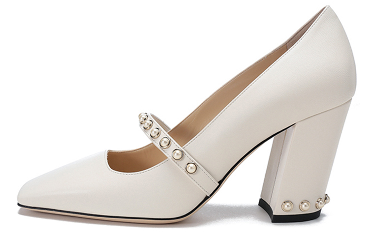 Jimmy Choo Женские туфли на высоком каблуке, молочно-белые