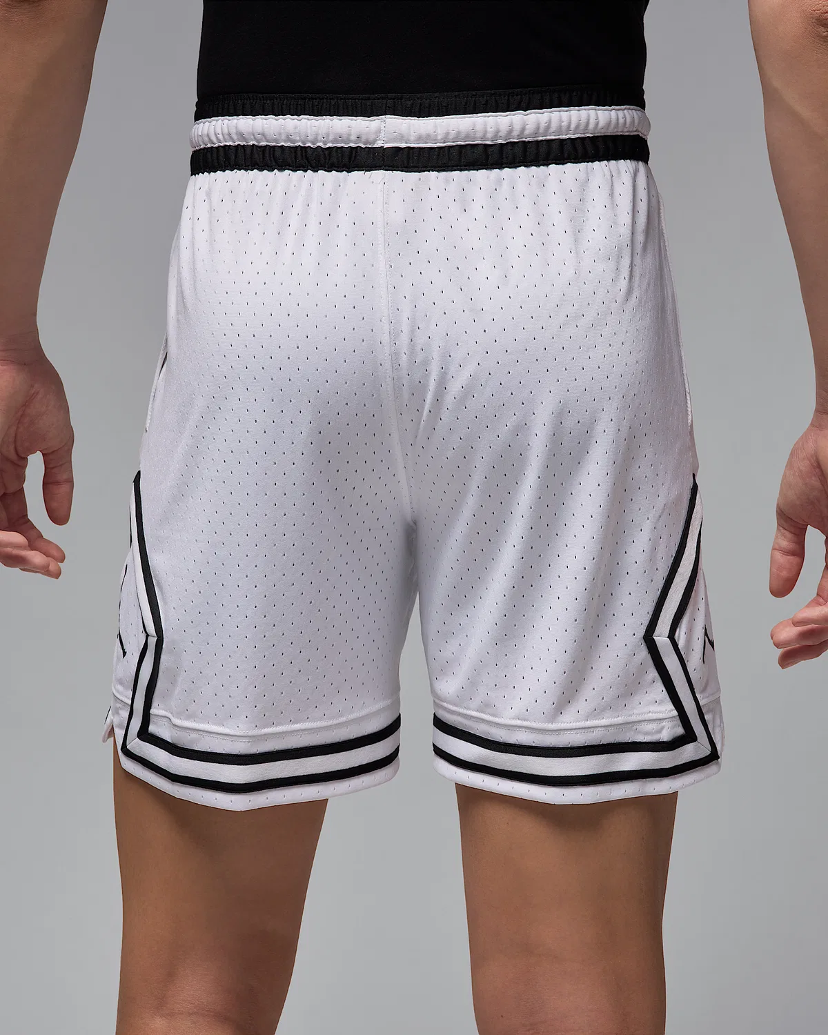Мужские шорты Jordan Sport Dri-FIT Mesh Diamond, White/Black/Black — фото 3