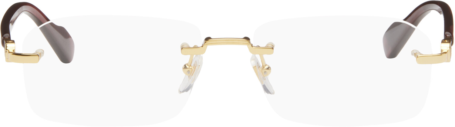 

Золотые очки 125th Street Rimless Rectangle Metal Gucci