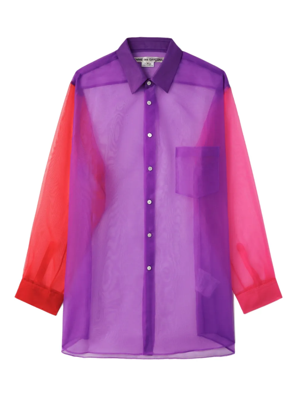 

Рубашка в стиле колор-блок COMME DES GARCONS, фиолетовый