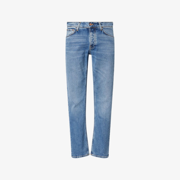 

Сплошные джинсы прямого кроя Solid ollie Nudie Jeans, цвет worn vintage