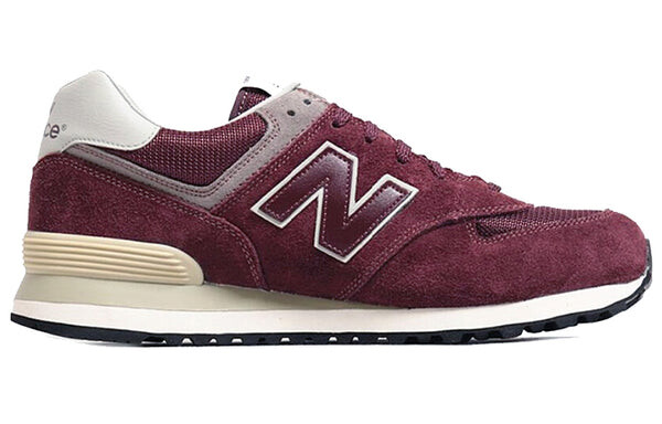 Кроссовки 574 винные New Balance, красный — фото 2