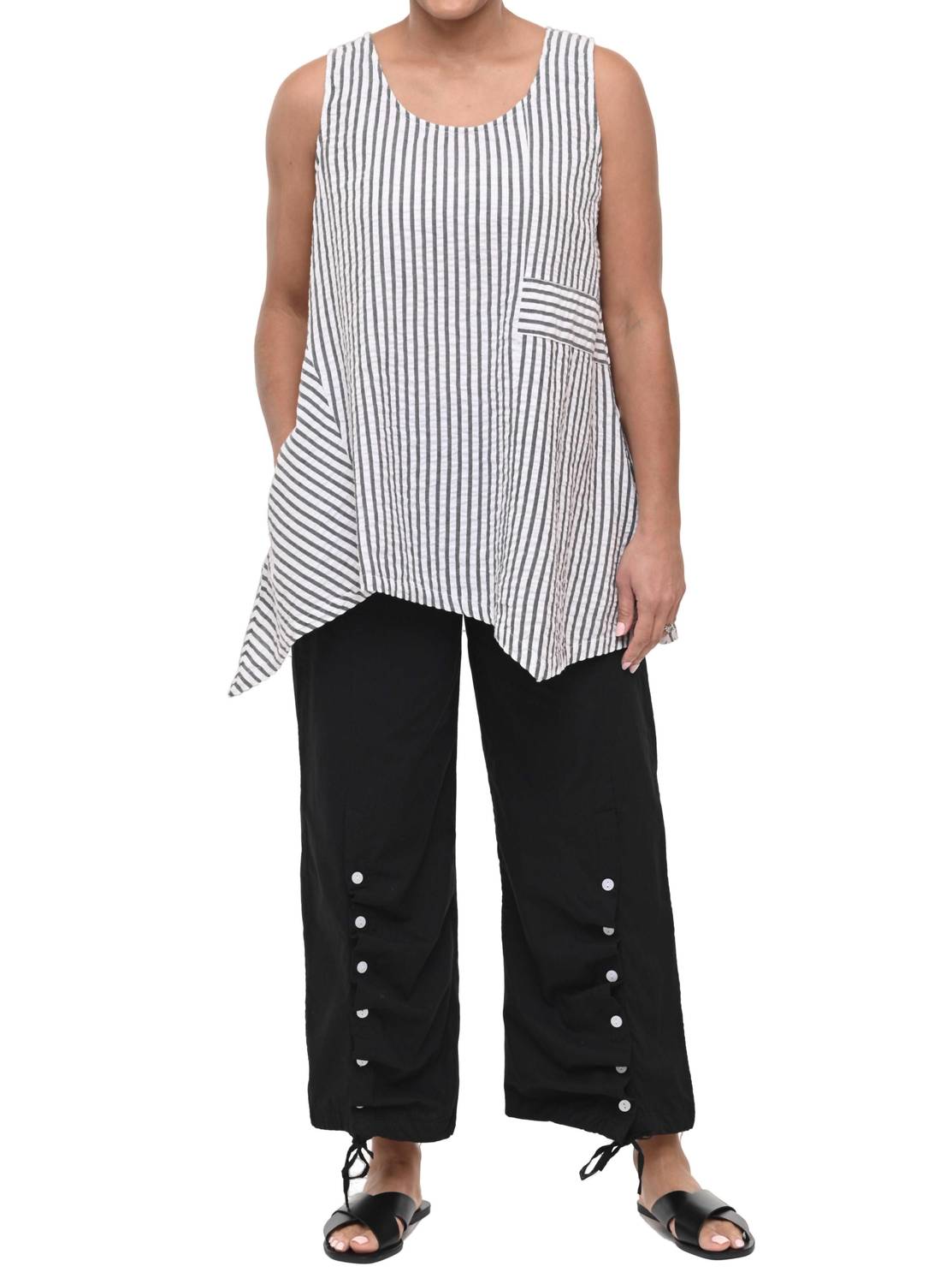 

Сиеста туника в полоску Мерфи из пике Tulip Clothing, Murphy Seersucker Stripe