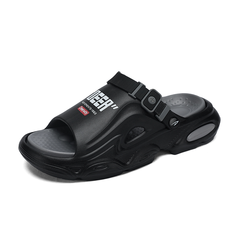 

Сандалии с одним ремешком мужские DEERWAY, Black Gray