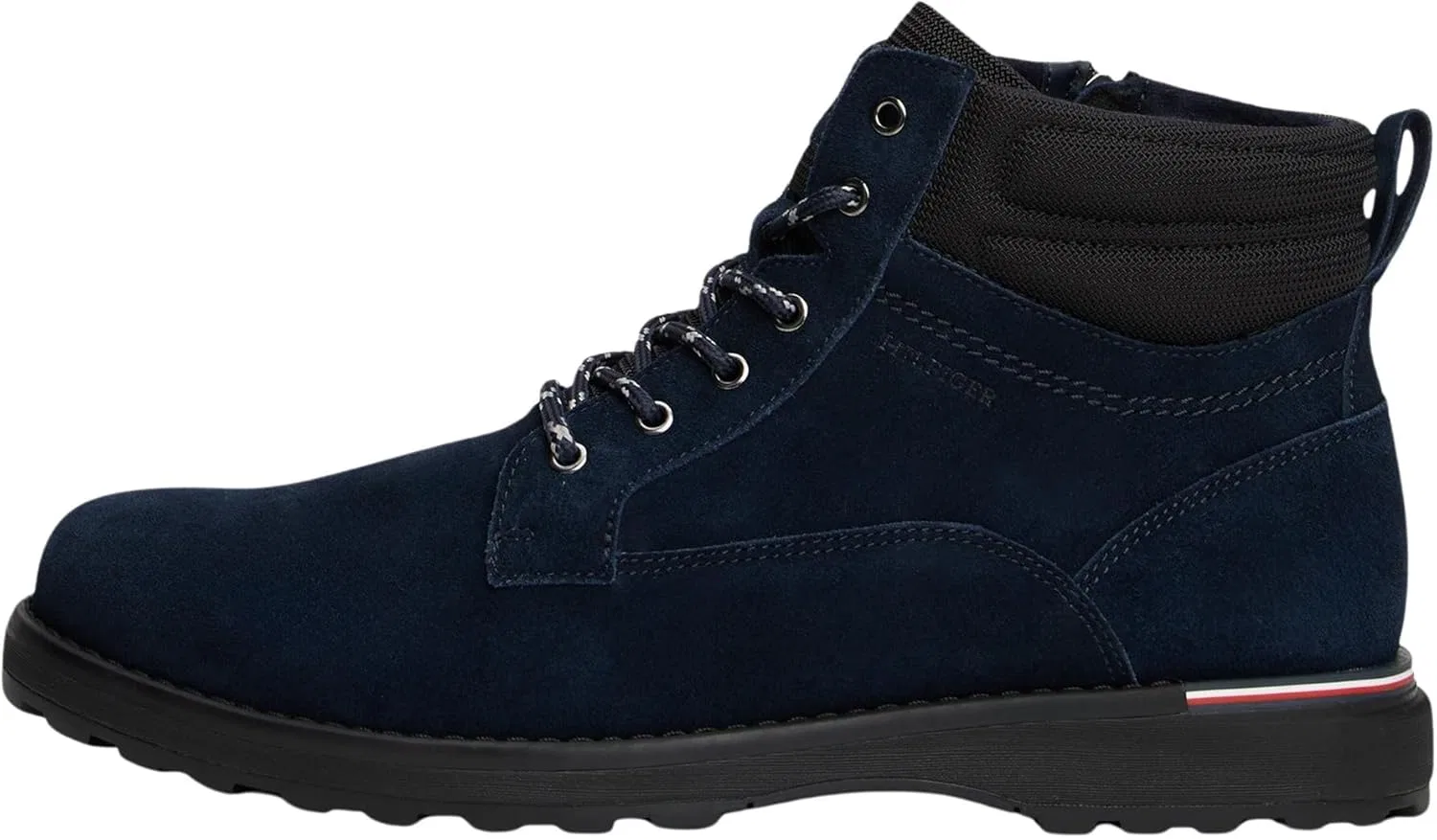 Мужские замшевые ботинки Tommy Hilfiger Corporate W на шнуровке Fm0fm05605 для активного отдыха, Blue Desert Sky