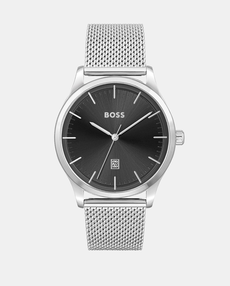 

Reason 1514066 Мужские часы со стальной сеткой Boss, серебро