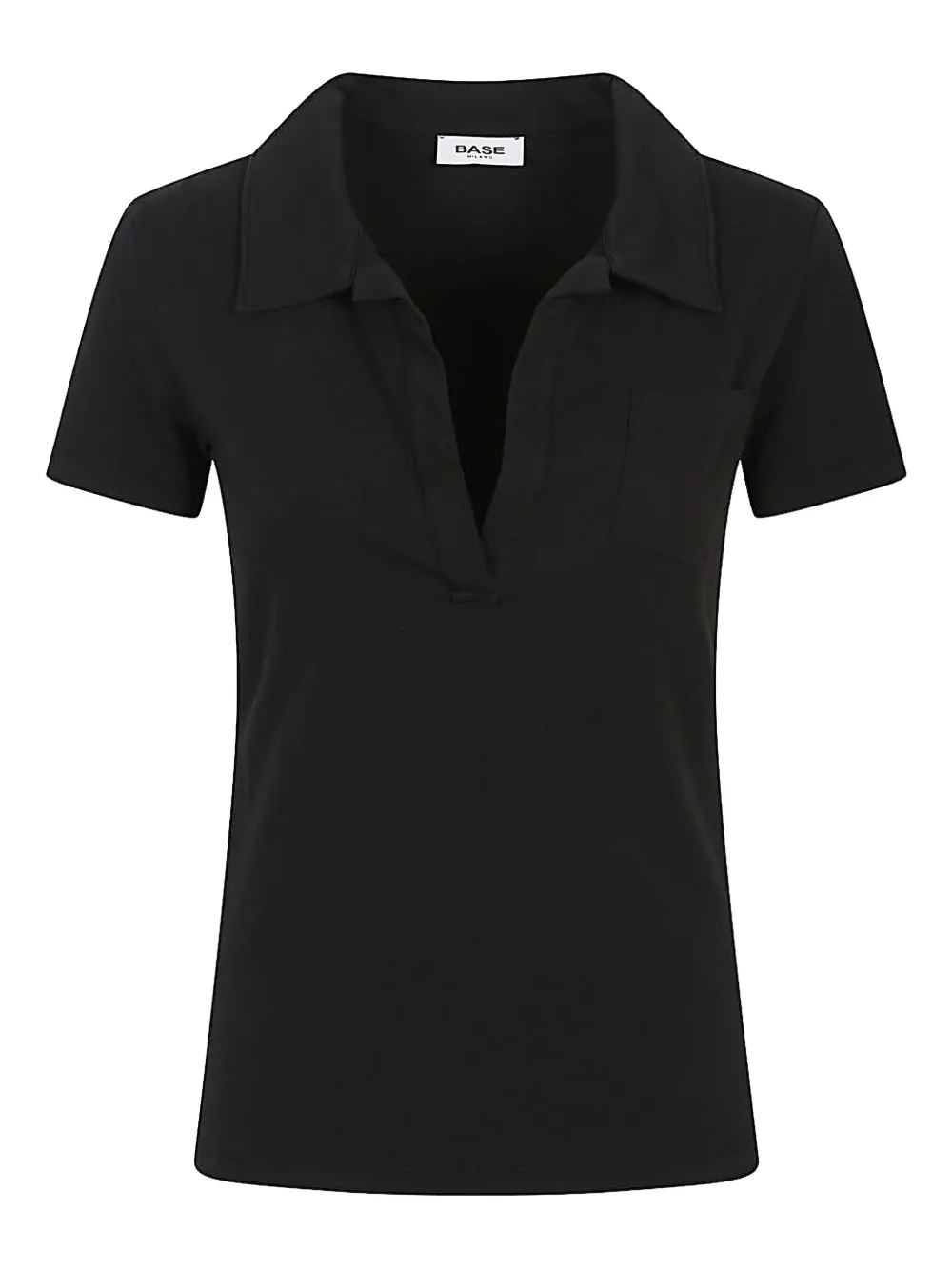

Футболка с накладным карманом и воротником-поло base, черный