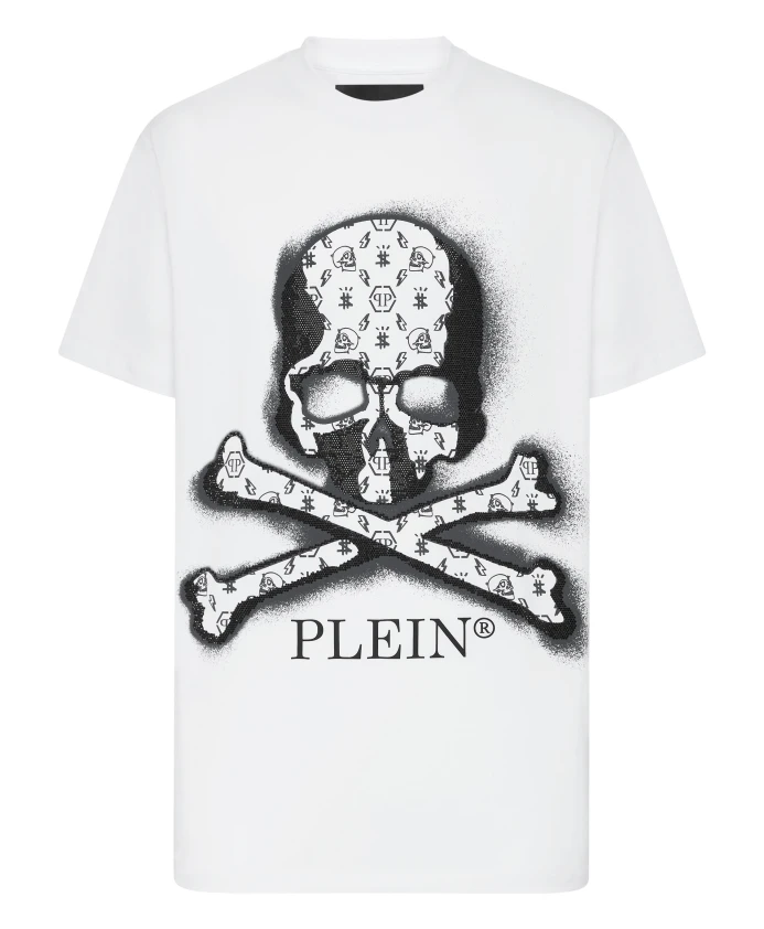 

Футболка с круглым вырезом и черепом Philipp Plein, белый