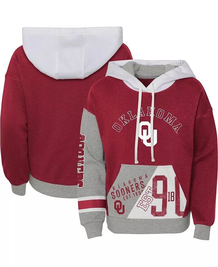 

Толстовка с капюшоном из мягкого флиса Big Girls Crimson Distressed Oklahoma Sooners True Fan Outerstuff