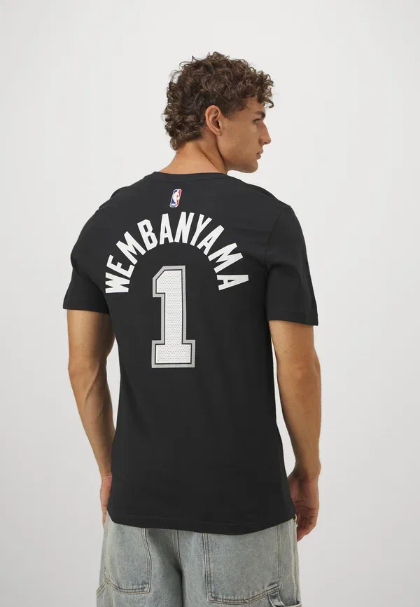 Футболка Nike Performance NBA San Antonio Spurs Wembanyama Tee Club Wear, черный — фото 4