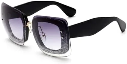 

2027 Женские винтажные солнцезащитные очки в крупной оправе, женские очки с леопардовым принтом, женские солнцезащитные очки без оправы MTZJH, Black Gray D142