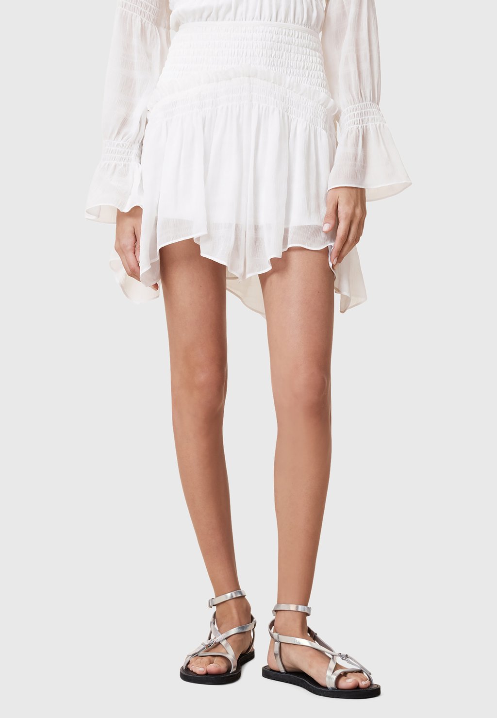 

Юбка А-силуэта PAMELA - Mini skirt AllSaints, кремовый