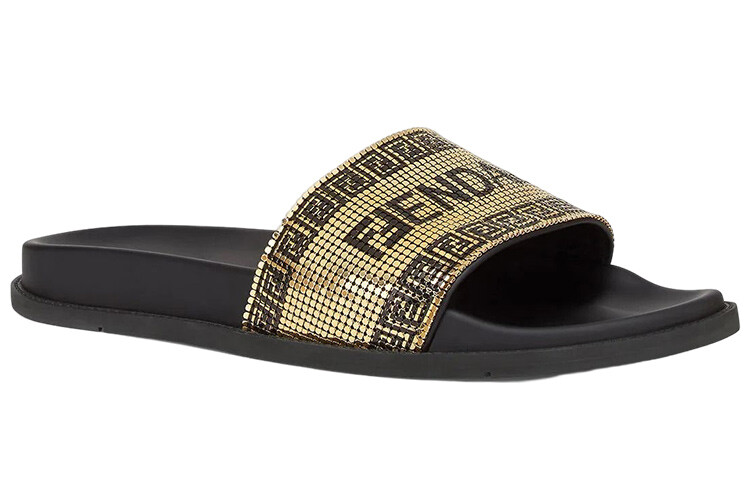 Fendace Logo Металлические сетчатые слайдеры Fendi — фото 3