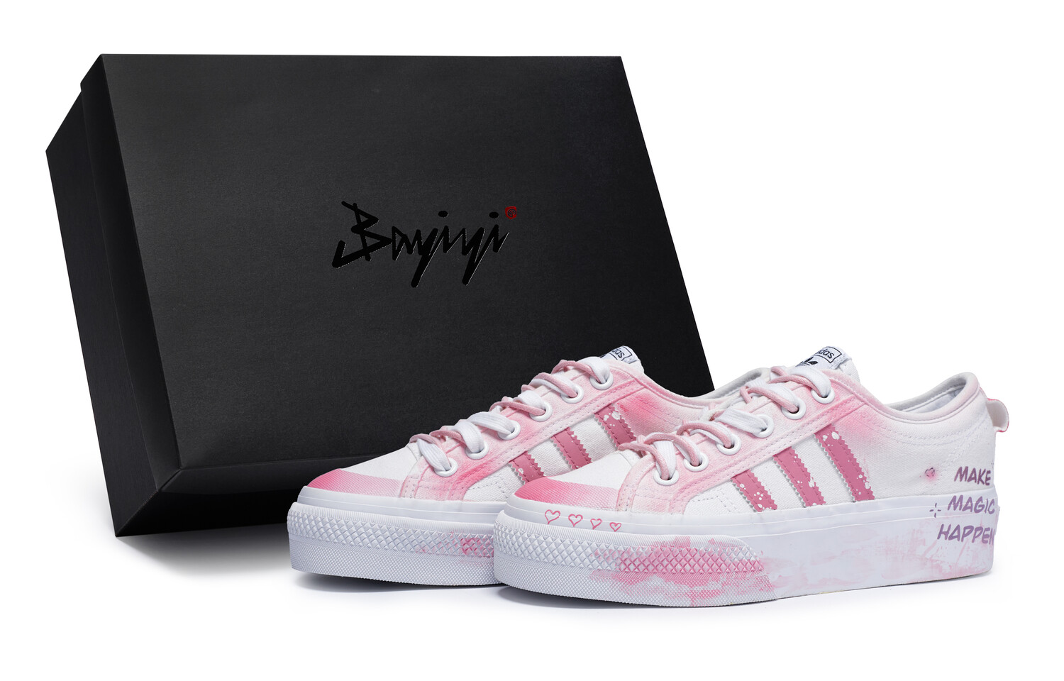 

Кроссовки adidas originals NIZZA Series Skateboarding Shoes Women's Low-top White/pink, белый